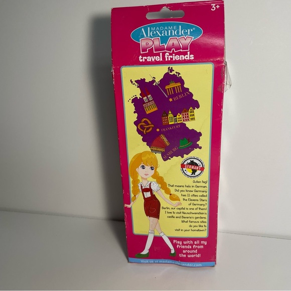 Three Madame Alexander Play Travel Friends Dolls 8" Germany Ireland France - Picture 7 of 11